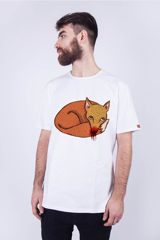 T-shirt męski 'lisek chytrusek' dziendobry