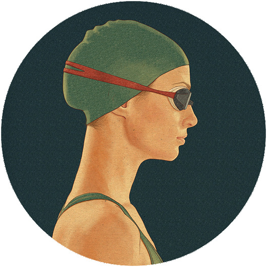 obrazy Swimmer - okrągły obraz