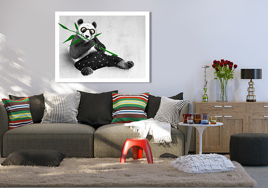 OBRAZ NA PŁÓTNIE -  80x60cm PANDA LUdesign gallery