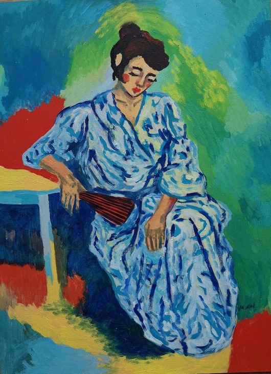 obrazy Obraz olejny do salonu portret kobiety