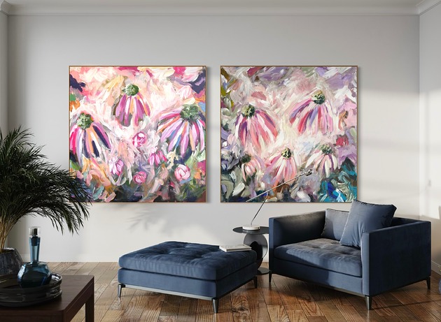 obrazy Zestaw obrazów 100x100 cm