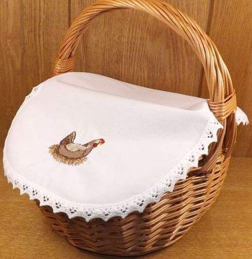 Serwetka do koszyka Wielkanocnego KURA owal Monart