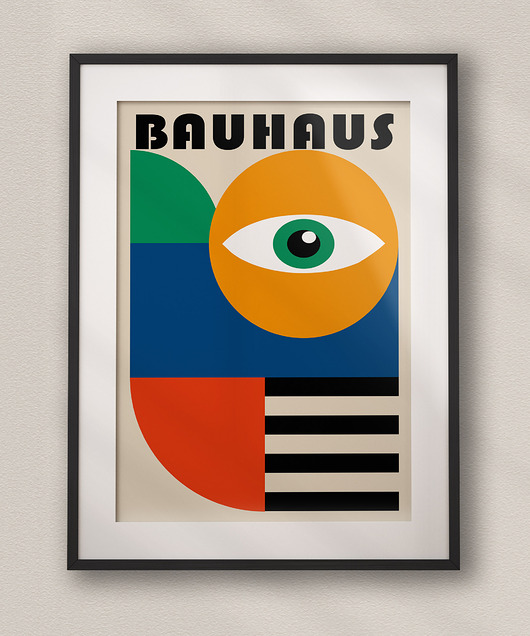 plakaty Minimalistyczny plakat - Bauhaus #3  - Do salonu, sypialni, biura