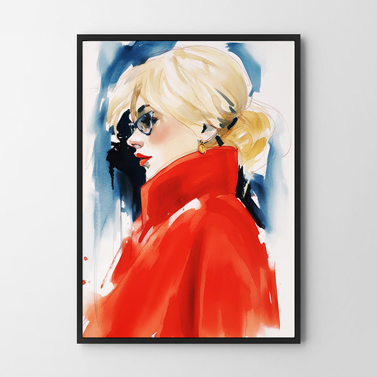 plakaty Plakat Kobieta z profilu
