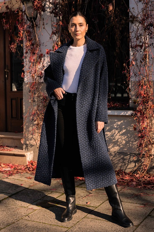 płaszcze damskie Płaszcz z wełny jagnięcej i alpaki SALERNO