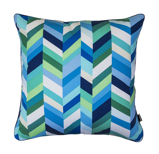 Niebieska poduszka dekoracyjna Chevron 45x45  Poduszkowcy