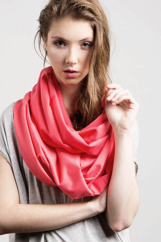 DZIANINOWY KOMIN TUBA SZAL koral CADOaccessories