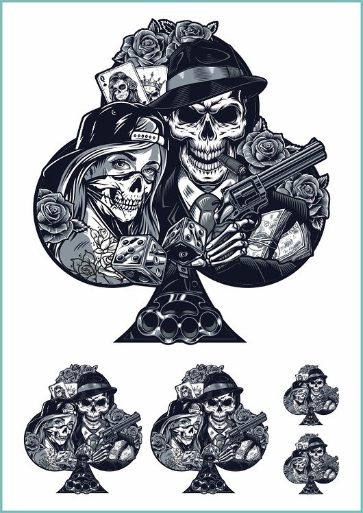 tatuaże zmywalne, tymczasowe Tatuaż tymczasowy "Vintage chicano"