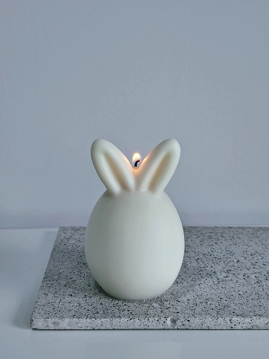 ozdoby wielkanocne Świeca sojowa dekoracyjna Jajko z uszami