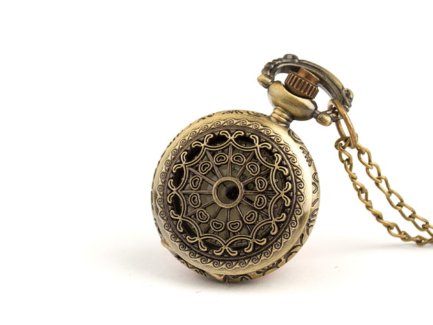 zegarki na łańcuszku Zegarek wisiorek PROMYCZEK CZASU (GOLDEN) - zegarek na łańcuszku