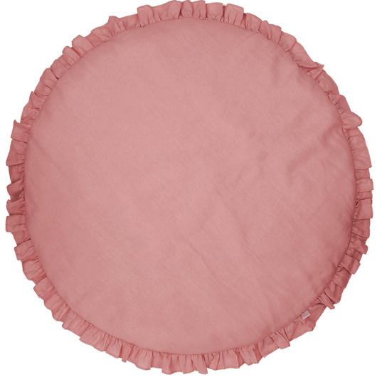 pokój dziecka - różne Lniana mata z falbanką PN Blush