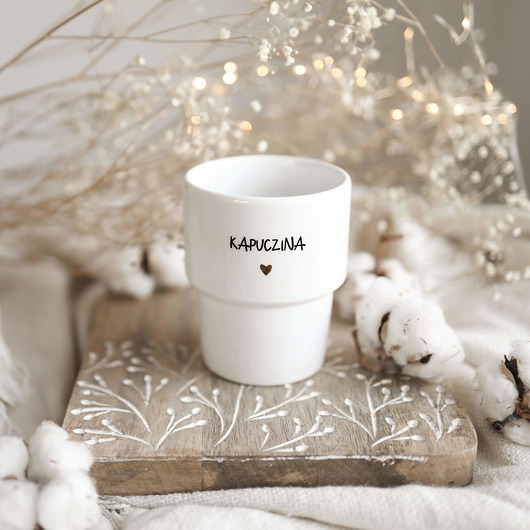 kubki Kubek 300 ml bez ucha - Kapuczina Złote Serce