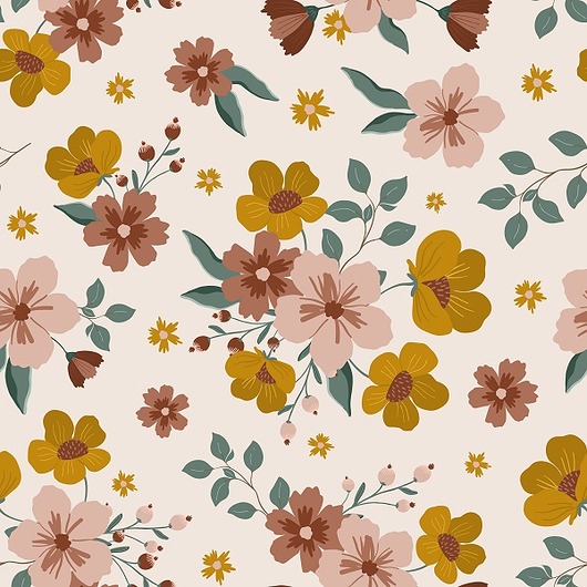 naklejki ścienne do pokoju dziecka Tapeta faded summer patterns-01 53cmx10m PZ