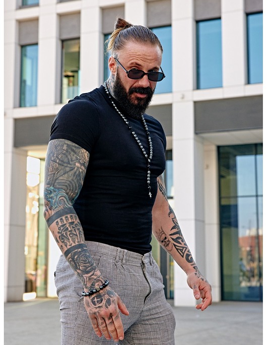 biżuteria męska Mega Hematyt - różaniec męski