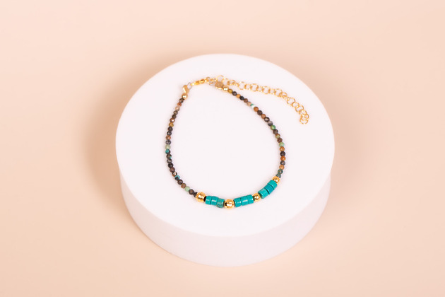 bransoletki - inne Bransoletka Turmalin, Jaspis