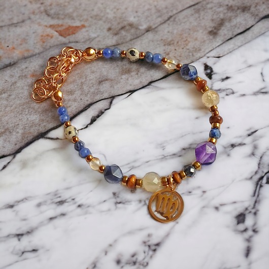 bransoletki z kamieni naturalnych PANNA - zodiac collection - PREMIUM