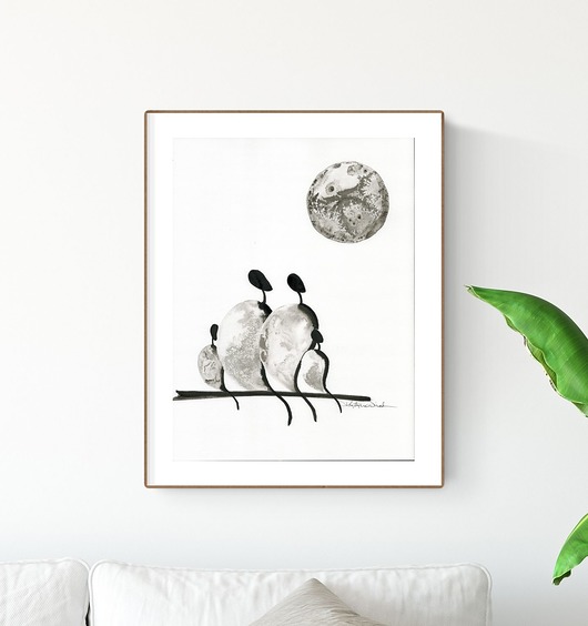 grafika 30x40 cm wykonana ręcznie Krystyna Siwek Art