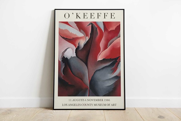 Georgia O Keeffe plakat wystawowy Pas De LArt