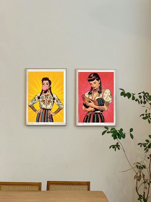 grafiki i ilustracje Folk me Baby set