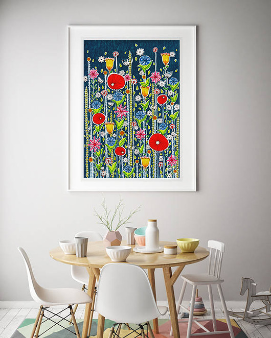 grafiki i ilustracje Polna łąka 50x70