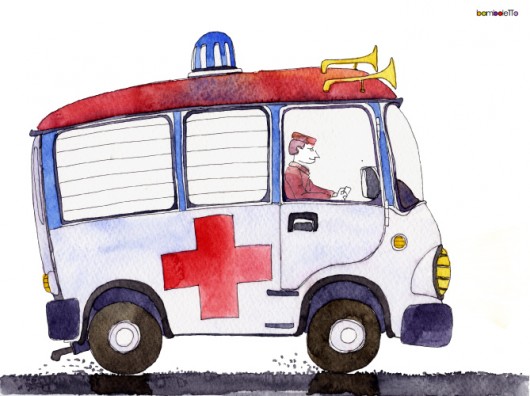 obrazy i plakaty do pokoju dziecięcego Karetka