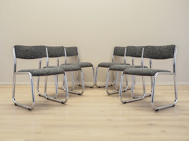 krzesła Komplet sześciu krzeseł, włoski design, lata 80, produkcja: Włochy