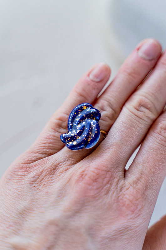 pierścionki - różne Pierścionek regulowany COBALT