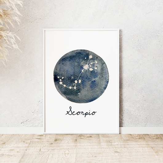 Plakat Znak Zodiaku Scorpio trochę na ścianę