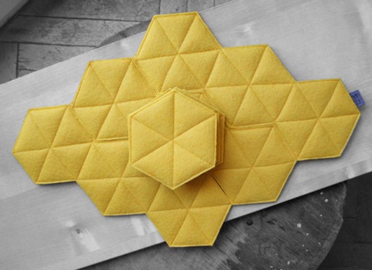 ZESTAW ŚWIĄTECZNY-podkładka filcowa+4 podkubki  niebo design