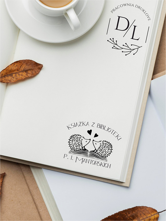 stemple ślubne Stempel ślubny personalizowany ZAKOCHANE Jeże Jeż
