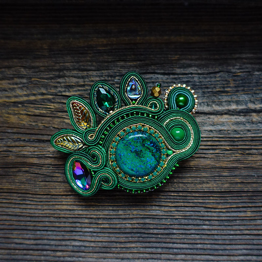 Isobelle - spinka soutache do włosów Mró Soutache