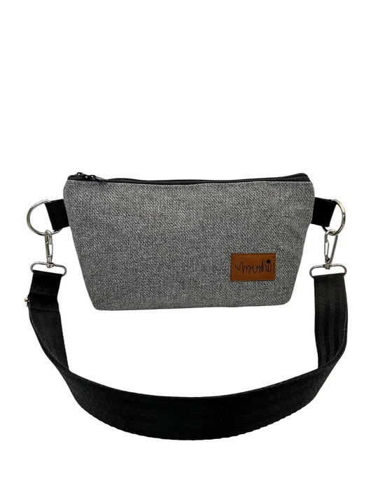 torebki mini Torebka "Szara jodełka" tkanina tapicerska