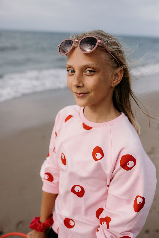 bluzy dla chłopców Bluza dziecięca EYES pink