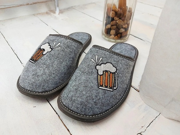 buty męskie Pantofle męskie śmieszne prezent PIWO