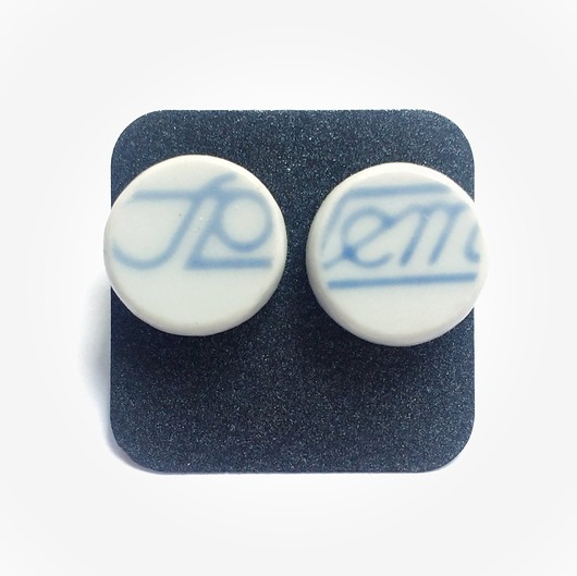 Kolczyki ceramiczne Społem biżuteria z talerzy