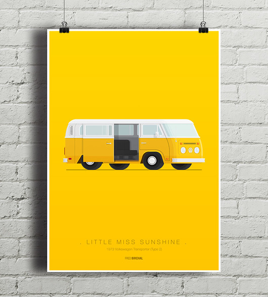 Little Miss Sunshine - VW Transporter - plakat minimalmill