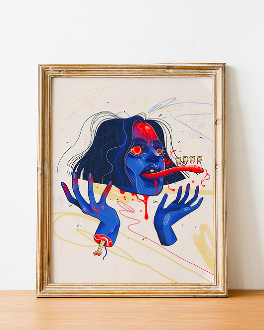 Plakat | ilustracja "Koszmar" Iza Dudzik