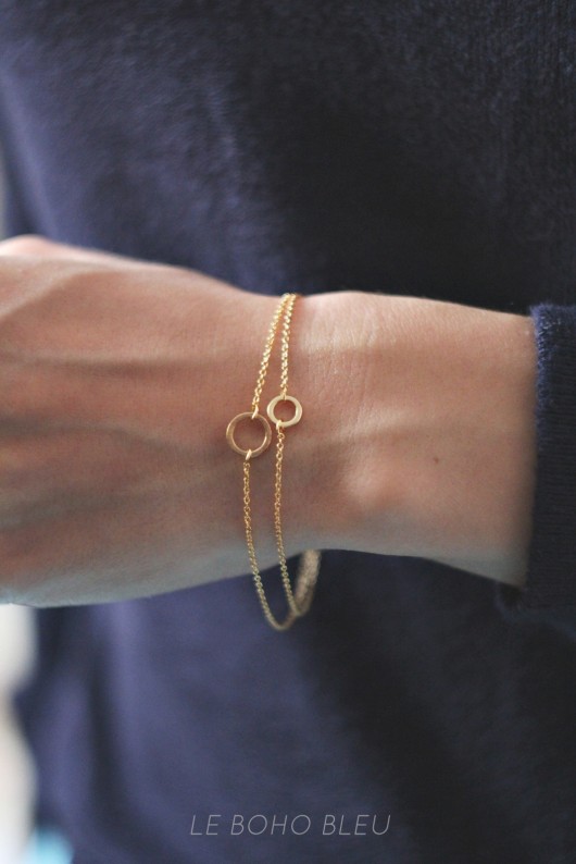 16k Gold Plated Little Karma Bracelet Le Boho Bleu