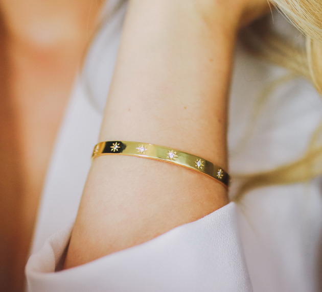Bransoletka obręcz srebro 925 pozłacane Coccola JEWELLERY