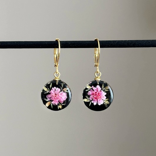 kolczyki z żywicy Kolczyki z  gipsówką