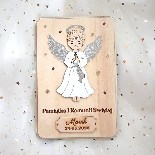 komunia - pozostałe Anioł stróż na Komunię dla chłopca