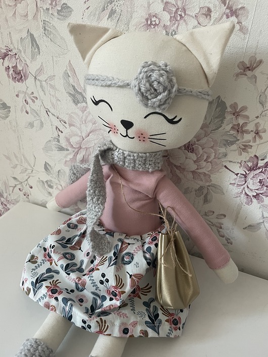 Maskotka Kotek Róża 50 cm GroKo Design