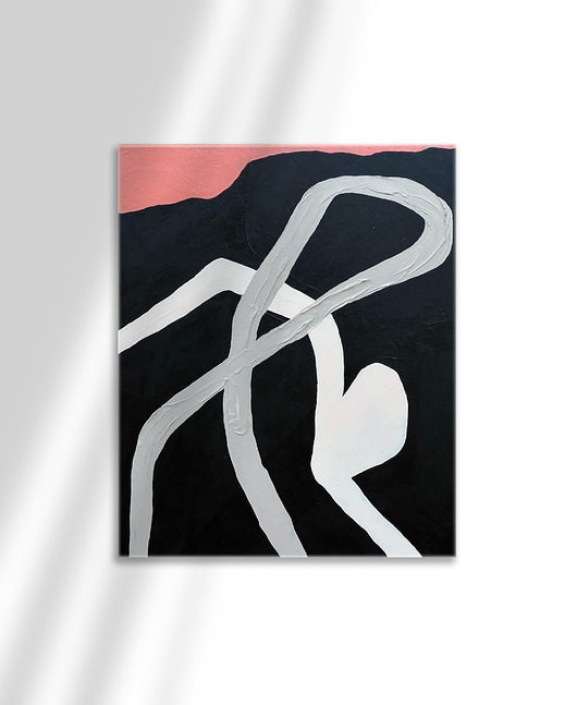 obrazy Obraz na płótnie abstrakcyjny Surreal Black II 50 x 60 cm