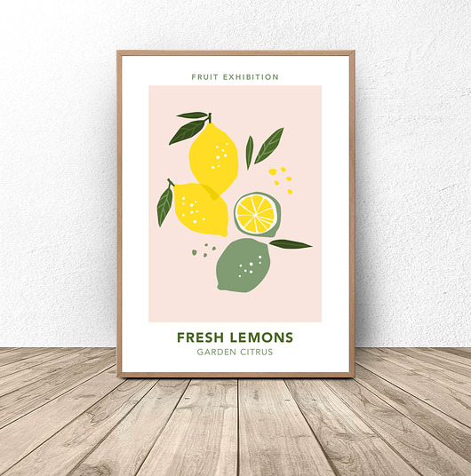 plakaty Plakat z owocami "Cytryny"
