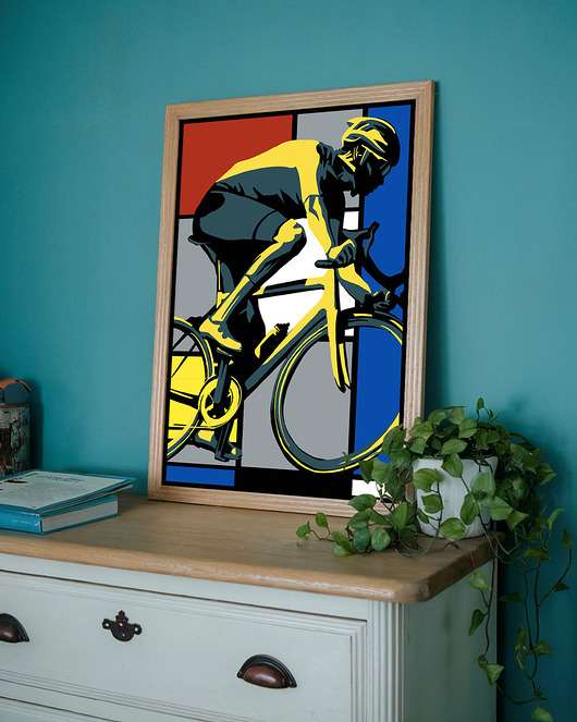 plakaty Kolarz w stylu Mondriana - plakat 50x70 cm