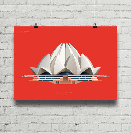 plakaty Lotus Temple - plakat giclee art