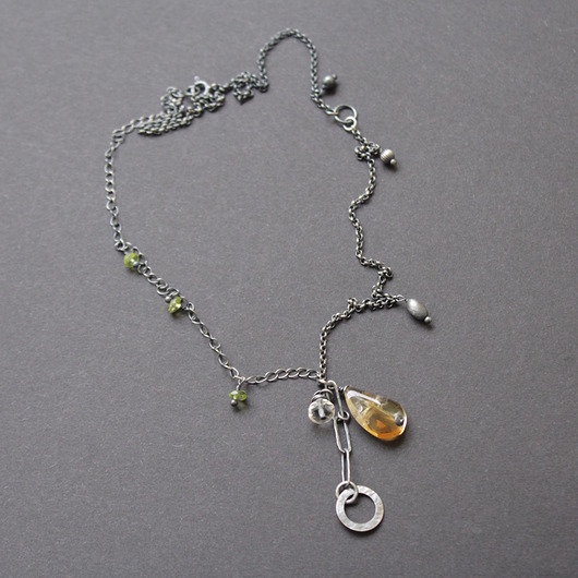 srebrne naszyjniki Cytryna i limonka