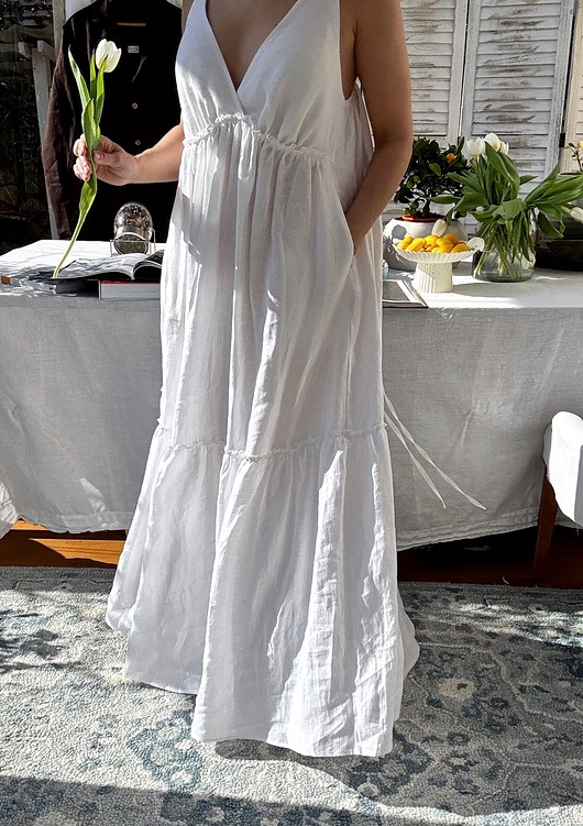 sukienki maxi damskie Sukienka lniana Lecce