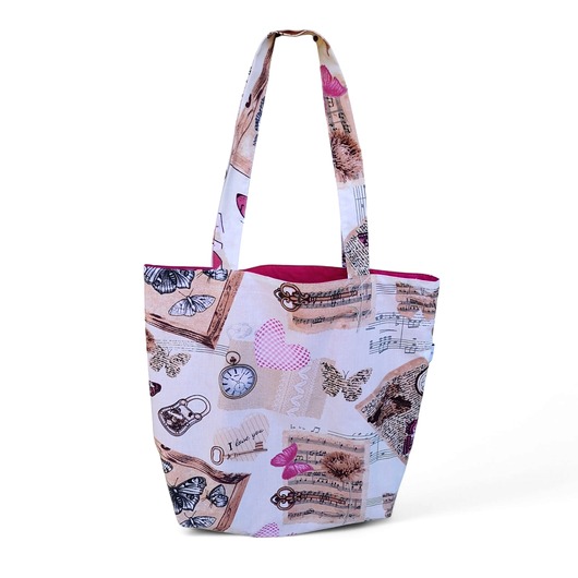 torby na zakupy Torba na zakupy shopperka eko siatka torba na ramię shopper nuty retro