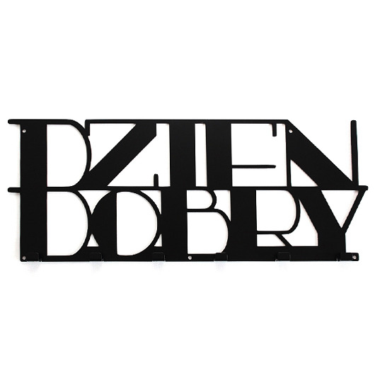 Wieszak na ścianę DZIEŃ DOBRY decolicious